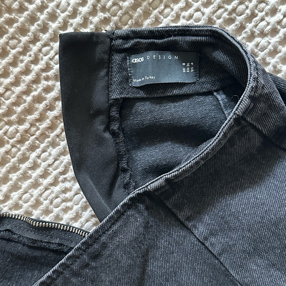 Asos Design Black Denim Skirt - Picture 3 of 3